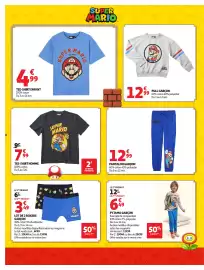 Catalogue Auchan page 8: Super Mario Pantalon garçon €12,99, Super Mario TEE-SHIRT ENFANT €4,99