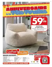 Catalogue La Foir'Fouille page 24: FAUTEUIL XXL VELOURS CÔTELÉ €59,99