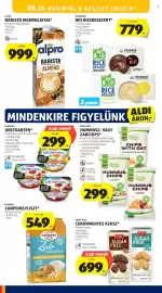 ALDI akciós újság hét 35 Oldal 24: Alpro barista mandulailat €999,00, The Bridge bio rizsdesszert €779,00