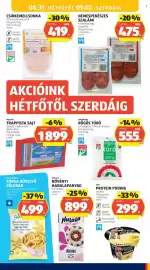 ALDI akciós újság hét 35 Oldal 35: Csirkemellsonka €419,00, Zott protein pudding €299,00