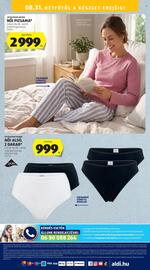 ALDI akciós újság hét 35 Oldal 8: UPFASHION WOMEN NŐI PIZSAMA €2.999,00, Női alsó, 2 darab €999,00