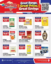 Africa Cash and Carry catalogue week 34 Page 2: Fatti's Moni Spaghetti/Macaroni €14,95, Bokomo Weetbix €46,50