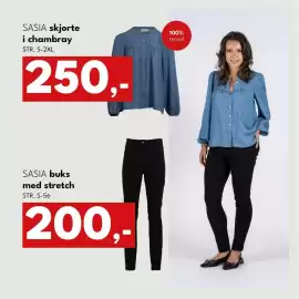 Dansk Outlet tilbudsavis Side 2: SASIA buks med stretch €200,00, Sasia skjorte i chambray €250,00