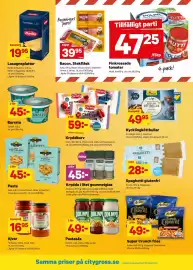 City Gross reklamblad Sida 11: Zeta Pasta €45,00, Kockens krydda i litet gourmetglas €45,00