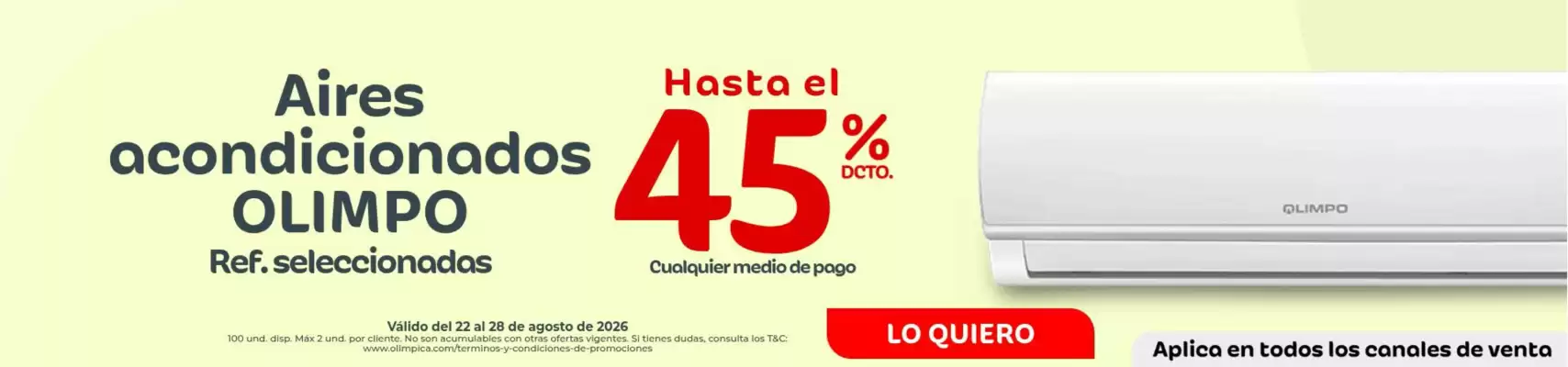 Olímpica (válido hasta 28-08)