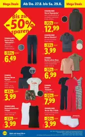 Lidl Flugblatt woche 35 Seite 18: Esmara Men Herren Regenparka €12,99, Esmara Men Herren Poloshirt €3,99