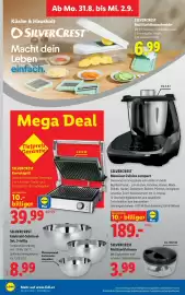 Lidl Flugblatt woche 35 Seite 33: Silvercrest Multifunktionsschneider €6,99, Silvercrest Monsieur Cuisine compact €189,00