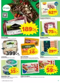 Coop reklamblad vecka 35 Sida 3: Tulip bacon/stekfläsk €28,00, Naturkött Entrecôte/Biff €399,00