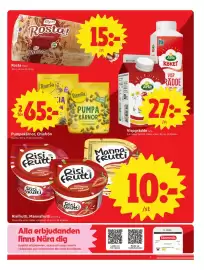 ICA Nära reklamblad vecka 35 Sida 6: Risenta Pumpakärnor, Chiafrön €65,00, Risi frutti, Mannafritti €10,00