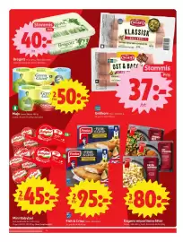 ICA Nära reklamblad vecka 35 Sida 7: Findus dagens enportionsrätter €80,00, Scan grillkorv €37,00
