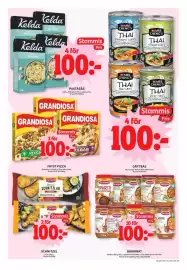 ICA Maxi reklamblad vecka 35 Sida 6: Kelda pastasås fyra ostar €100,00, Grandiosa pizza €100,00