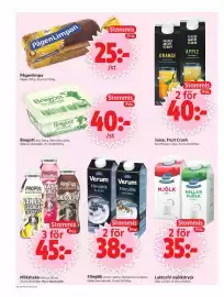 ICA Supermarket reklamblad vecka 35 Sida 10: Verum filmjölk €38,00, Bregott Normalsaltat €40,00