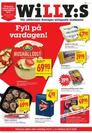 Willys reklamblad vecka 35 Sida 1: SPORTBRÖD, Medlemspris, HUSHÅLLSOST, Medlemspris