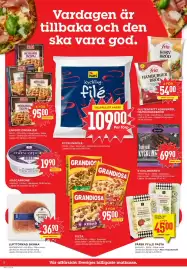 Willys reklamblad vecka 35 Sida 8: MASCARPONE €19,90, GLUTENFRITT KORVBRÖD, HAMBURGERBRÖD €54,00