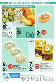 Catalogue E.Leclerc page 22: SUN Amandes décortiquées €9,29, Croc'Frais Houmous Extra €5,90