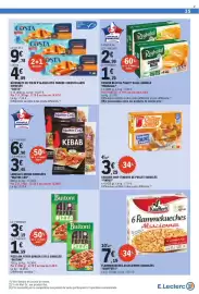 Catalogue E.Leclerc page 35: Maître CoQ Lamelles Kebab €10,35, FINDUS Chicken Shop Tenders de Poulet €3,29