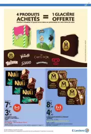 Catalogue E.Leclerc page 37: MAGNUM CÔNE NOISETTE & CHOCOLAT €8,94, Nuïi Glacés €7,94