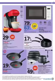 Catalogue E.Leclerc page 61: Crealys SET DE 3 CASSEROLES €17,90, Elsay MICRO-ONDES DIGITAL €63,98