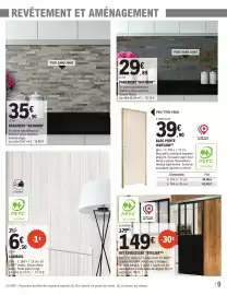 Catalogue E.Leclerc Brico page 9: LAMBRIS €6,50, PAREMENT NATIMUR €35,90