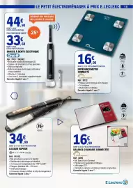 Catalogue E.Leclerc page 15: Oral-B Brosse à dents électrique €33,68, Little balance BALANCE CULINAIRE CONNECTÉE €16,90