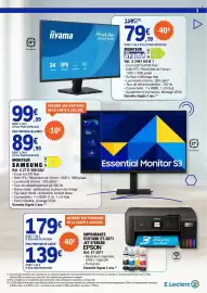 Catalogue E.Leclerc page 3: Iiyama ProLite X2491HS €79,99, SAMSUNG Essential Monitor S3 €89,99