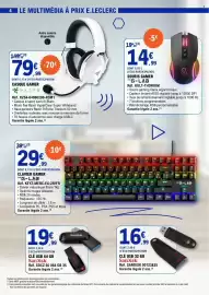 Catalogue E.Leclerc page 4: RAZER Casque Gamer €79,99, THE G-LAB SOURIS GAMER €14,99
