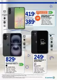 Catalogue E.Leclerc page 7: BACK SMARTPHONE IPHONE 12 €249,00, SAMSUNG SMARTPHONE GALAXY A56 €389,00