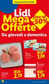 Volantino Lidl settimana 35 Pagina 2: Dal Salumiere Petto di tacchino €1,29, Mini hamburger di bovino adulto scottona €2,29
