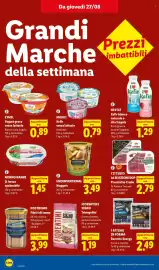 Volantino Lidl settimana 35 Pagina 22: FIORENTINI SI&NO Triangolini €1,19, MUKKI Kefir senza lattosio €0,79