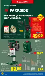 Volantino Lidl settimana 35 Pagina 24: PARKSIDE Affilatore per punte trapano €14,99, PARKSIDE Trapano a colonna €89,00
