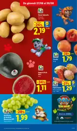 Volantino Lidl settimana 35 Pagina 5: Patate Selenella €2,19, Uva bianca da tavola di Mazzarrone IGP €1,99