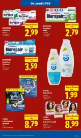 Volantino Lidl settimana 35 Pagina 50: Biorepair Dentifricio Junior €2,79, Finish Tabs Ultimate o Quantum €8,79