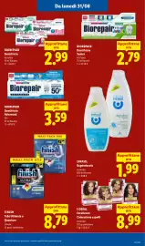 Volantino Lidl settimana 35 Pagina 50: Biorepair Dentifricio Junior €2,79, Finish Tabs Ultimate o Quantum €8,79