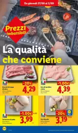 Volantino Lidl settimana 35 Pagina 8: Fusi di pollo €3,19, Fesa Di Tacchino A Fette €4,39