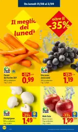 Volantino Lidl settimana 35 Pagina 6: Uva Scura senza semi €1,19, Carote del Fucino IGP €0,99