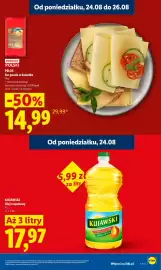 Lidl gazetka Strona 11: Ser gouda w kawałku Pilos €14,99, Olej rzepakowy Kujawski €17,97