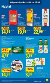 Lidl gazetka Strona 51: Ser cheddar w plastrach XXL Pilos €19,99, Serek mascarpone Łaciate €14,99
