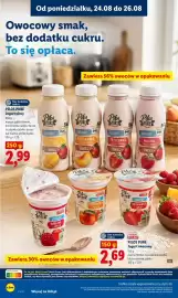 Lidl gazetka Strona 52: Jogurt pitny Pilos Pure mango-jabłko-banan €2,99, Jogurt owocowy Pilos Pure malina-jabłko €2,69