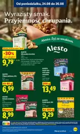 Lidl gazetka Strona 79: Chipsy jabłkowe Alesto XXL €6,99, Daktyle smakowe Alesto kwaśna truskawka €8,99