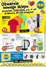 Tedi gazetka tydzień 35 Strona 1: Hel do balonów BalloonGaz €70,00, Czajnik elektryczny Elta €23,00