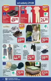 ALDI gazetka tydzień 35 Strona 42: UP2FASHION Kardigan damski €39,99, Adventuridge Buty outdoorowe damskie/męskie €69,99