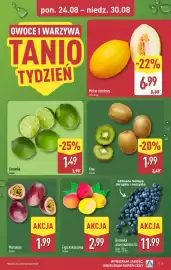 ALDI gazetka tydzień 35 Strona 5: Borówka amerykańska XL €11,99, Kiwi €1,99