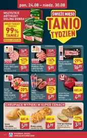 ALDI gazetka tydzień 35 Strona 8: ŁUKÓW Metka €6,99, Udziec wołowy bez kości €4,99