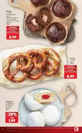 Catalog Kaufland săptămâna 35 Pagină 32: Gogoasă cu umplutură de 23% gem de fructe pudrată €1,49, Covrig cu sare gigant €8,49