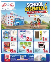 Day To Day catalogue Page 1: White Board Marker with Duster €1,99, Pyary Ayurvedic Soap €5,99