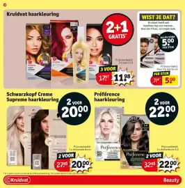 Kruidvat folder Pagina 16: Préférence haarkleuring €22,00, Schwarzkopf Creme Supreme haarkleuring €20,00