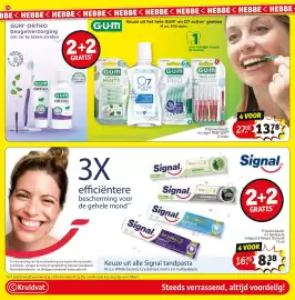 Kruidvat folder Pagina 28: GUM beugelverzorging €13,78, Signal tandpasta €8,38