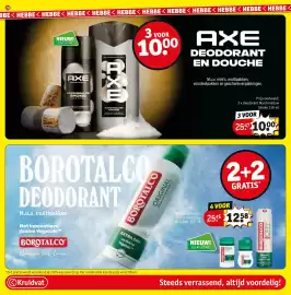 Kruidvat folder Pagina 30: Borotalco deodorant €12,58, Axe deodorant en douche €10,00