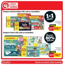 Kruidvat folder Pagina 51: Pampers luiers €78,95, Pampers luierbroekjes XXL-pak en maandbox €68,79