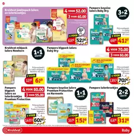 Kruidvat folder Pagina 52: Pampers luiers en luierbroekjes Premium Protection €60,00